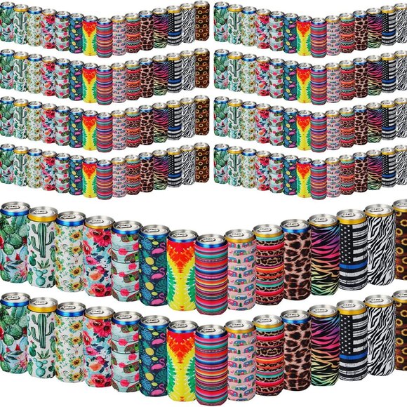 5 pack Slim Can Koozie Select Pattern - Picture 1 of 6